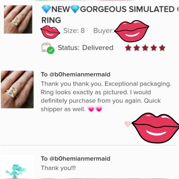 🔥LAST 1🔥NEW GORGEOUS SIMULATED CITRINE RING - Picture 14 of 14